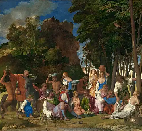 The Feast of the Gods by Giovanni Bellini and Titian
