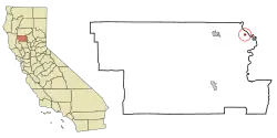 Location in Glenn County and the state of California