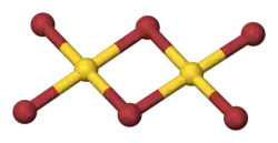 Ball-and-stick model of gold(III) bromide
