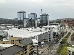 A hyperbolic paraboloid saddle roof: Scandinavium