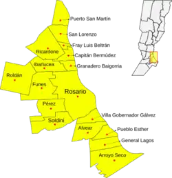 Map of Greater Rosario