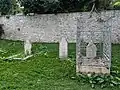 Graves in the mosque's courtyard