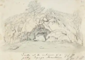 Grotto at the entrance of a gully, Goginga Mountains
