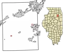 Location of Verona in Grundy County, Illinois.