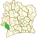 Guiglo Department from 2008 to 2012. (Other subdivision boundaries began to change in 2008.)