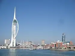 Gunwharf Quays viewed from the water