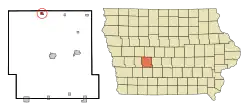 Location of Bayard, Iowa