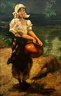 Girl at the fountain