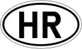 C124 National car sticker for an simplified country identification