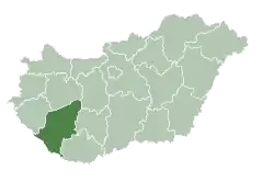 Somogy County within Hungary