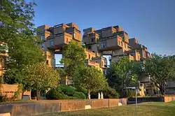 Habitat 67 (view showing blue sky through voids in the structure)