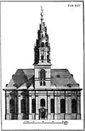 Tab. XCV. Church of Our Saviour, first proposal for spiral spire