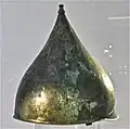 Keltenmuseum, Hallein. Finds from the Salt Mines at Dürrnberg Fürstengrab 44 . Helmet