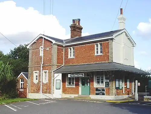 View of a station building