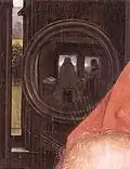 The mirror behind the Virgin
