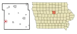 Location of Radcliffe, Iowa