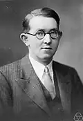 Black-and-white photographic portrait of Harold Davenport