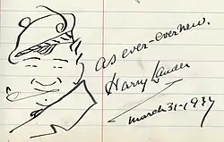 Image is a simple self portrait and signature on lined paper, dated 31 March 1937, with the message "as ever – ever new"