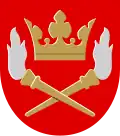 Two torches in the coat of arms of Hartola