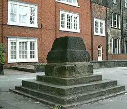 The Plague Stone or Vinegar Stone at Friargate, Derby, England