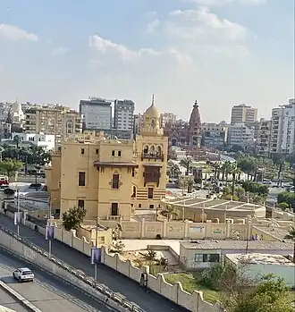 Two historic palaces in Heliopolis showing early 20th-century colonial architecture