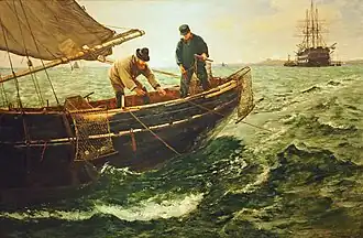 Oyster dredging, by Charles Napier Hemy (1841–1917)