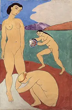 Henri Matisse, Le Luxe II, 1907–08, distemper on canvas, 209.5 × 138&nbsp;cm, Statens Museum for Kunst, Copenhagen