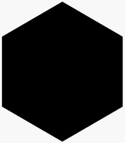 The first six iterations of the hexaflake.