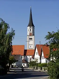 Center of the village with the Church of Saint Silvester