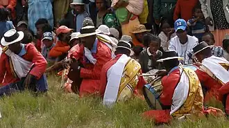 Image 26Hiragasy musicians wearing coordinating lambas (from Culture of Madagascar)