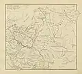Map of 1139 by Joachim Lelewel; northeast is identified as "trans-forest colonies" (Zalesie)