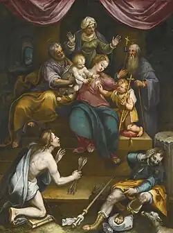 Holy Family with Saint John the Baptist and Saint Anne