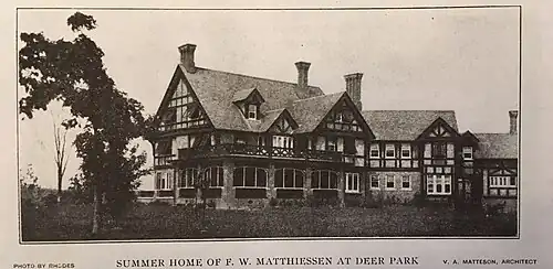Home of Frederick William Matthiessen at Deer Park