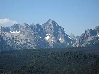 A photo of Horstmann Peak viewed from the northeast