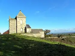 Side view of the tower
