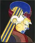 Constellation: Acrylic on paper and Masonite, 14" x 17", 2002