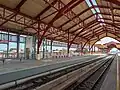 Platforms equipped with elevators