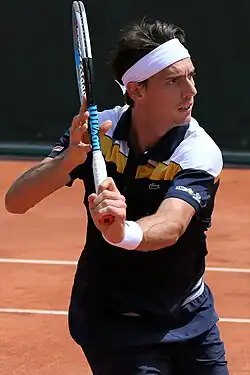 Hüsler at the [[2022 French Open – Men's singles qualifying|2022 French Open]]