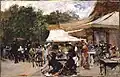 Utanför en restaurang i Bois de Boulogne
