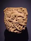 Hunting scene,Kafyr Kala, Tajikistan, 7th century CE. National Museum of Antiquities of Tajikistan