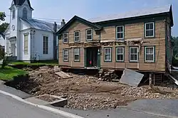 Damaged home in Blenheim after Hurricane Irene