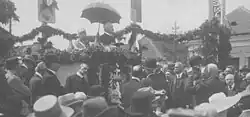 Hviezdoslav speaking at the celebration of the revival of Matica slovenska