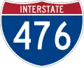 Interstate 476 marker