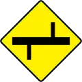 W 017R Staggered Crossroads Ahead - Right