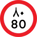 Speed limit (80&nbsp;km/h)
