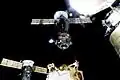 Soyuz TMA-17M departs from the space station.