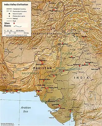 Indus–Sarasvati Civilisation major sites