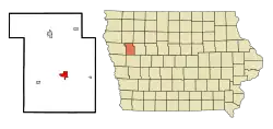 Location of Ida Grove, Iowa