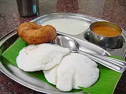 Image 117Idli served with typical accompaniments. (from Malaysian cuisine)
