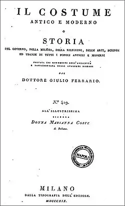 Main source for Palazzina Appiani's Frieze's iconography